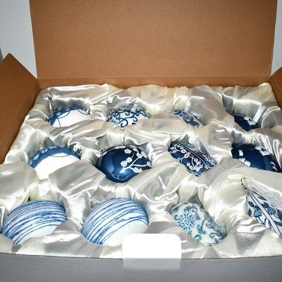 Frontgate Azure Adornment Ornaments, Set of 12 #185156 NIB - Picture 2 of 5